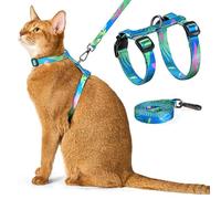 XFSRG Cat Harness with Lead, Escape Proof Adjustable Cat Harness Set, Cat Supplies for Small, Medium and Large Cats (Green)