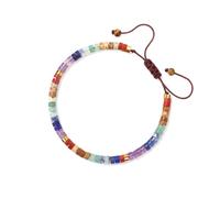 XFSRG Chakra Bracelet Reiki Yoga Bracelets Braided Adjustable Gemstone Bracelets Natural Stone Gemstone Bracelet Jewellery