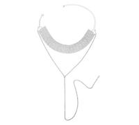 XFSRG Choker Necklace with Rhinestones, Silver Crystal Necklaces, Hypoallergenic Bridal Jewellery with Rhinestones for Women, Taglia unica, Metal, Alloy