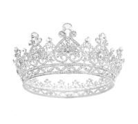 XFSRG Circular Tiara Women's Sparkling Rhinestone Crown, Refined and Elegant Wedding Hair Accessory for Wedding Banquet and Other Special Occasions, taglia unica, Alloy, Zirconium