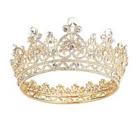 XFSRG Circular Tiara Women's Sparkling Rhinestone Crown, Refined and Elegant Wedding Hair Accessory for Wedding Banquet and Other Special Occasions, taglia unica, Alloy, Zirconium
