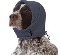 XFSRG Cocker Earmuffs for Dogs and Neck Protective Hood Wrap Ear Protection Dog Neck Warmer (Grey-S)