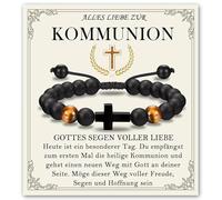 XFSRG Cross Bracelet for Boys as a Stylish Gift for Christening, Communion or Confirmation Made of High-Quality Material