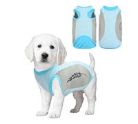 XFSRG Dog Cooling Vest Light Blue Comfortable Breathable Cooling Jacket for Dogs Ideal for Summer Walks for Small Medium Large (S)