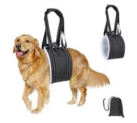 XFSRG Dog Harness Adjustable Rear Legs Restore Weakness in Back Leg to Support Elderly Injured and Disabled Dogs (Black, S)