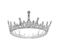XFSRG Elegant Queen Crown with Shiny Crystals Bridal Crown Princess Tiara for Special Events, Eine Grösse, Chrome, Achat