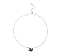 XFSRG Elegant Women's Choker Necklace with Black Swan in Stainless Steel - Chic Summer Necklace for Any Occasion, 0.1, Zinc