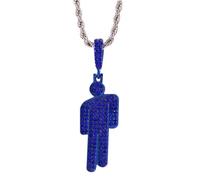 XFSRG Elegant Women's Crystal Doll Pendant Necklace Fashion Accessory Perfect for Any Occasion, Eine Grösse, Chrome, Achat