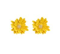 XFSRG Flower Earrings for Women Daisy Stud Earrings Zinc Alloy with Gold Details Lightweight Jewellery for Women for Everyday, Taglia unica, Zinc, Not applicable