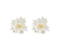 XFSRG Flower Earrings for Women Daisy Stud Earrings Zinc Alloy with Gold Details Lightweight Jewellery for Women for Everyday, Taglia unica, Zinc, Not applicable