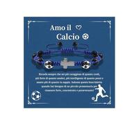 XFSRG Football Bracelet with Cross for Boys as Fashion Obsidian Gift for Communion Confirmation or Easter for Son Grandsons and Teens