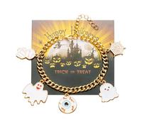 XFSRG Golden Bracelet Women Charming Halloween Charms Personalized Bangle for Women Fashion Jewelry for Special Occasions, L, Chrome, Achat