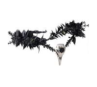 XFSRG Halloween Headpiece Women's Flower Wreath Hair Forehead Pendant Flowers Headband Gothic Hair Band Festive Retro Accessories