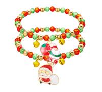 XFSRG Pack of 2 Christmas Bracelets, Women's Christmas Tree, Santa Claus Pendant Bracelet, Fashionable Christmas Accessories, Metal