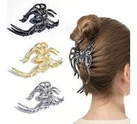 XFSRG Pack of 3 Women's Spider Hair Clips Gothic Metal Hair Clip for Halloween Costume Party Cosplay (Set A)