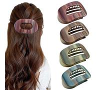 XFSRG Pack of 4 Hair Clips for Women Flat Claw Clip French Hair Clips Hair Accessories for Women Girls Thick Thin Hair Styling Hair Clips