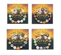 XFSRG Personalized Bracelet Women Halloween Colorful Beaded Bracelets with Pumpkin and Ghost Charms Fashion Party Jewelry Funny Friendship Bracelet For Women, Metal