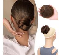 XFSRG Ponytail Extension Hairpieces Synthetic Hair Piece Straight Bun Hairpiece Natural Hair Elastic Hair Accessories for Women(Light Brown)