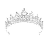 XFSRG Rhinestone Tiara Women's Luxury and Shine Elegant Crown Birthday Accessories Wedding Crown, taglia unica, Alloy, Zirconium