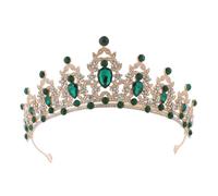 XFSRG Rhinestone Tiara Women's Luxury and Shine Elegant Crown Birthday Accessories Wedding Crown, taglia unica, Alloy, Zirconium