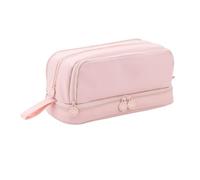 XFSRG School Pencil Case Large Capacity Pencil Case 4 Compartments Girls Pencil Case Organizer Durable Pencil Case for School and Office, pink, Pencil Cases