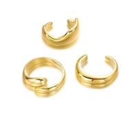 XFSRG Set of 3 Women's Bracelets, Open Design, Cuff Bangle, Wide Adjustable, Vintage Bracelet for Everyday, Wedding, Party, L, Acrylic, Acrylic