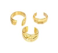 XFSRG Set of 3 Women's Bracelets, Open Design, Cuff Bangle, Wide Adjustable, Vintage Bracelet for Everyday, Wedding, Party, L, Acrylic, Acrylic