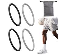 XFSRG Set of 4 Silicone Knee Support Strap 360° Flexible Band for Ball Joint Stabilization Running Basketball Sports Men and Women