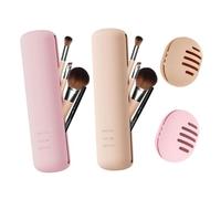 XFSRG Silicone Makeup Brush Holder Elegant and Portable Magnetic Bag for Foundation Brushes Ideal for Travel and Daily Use Women and Girls