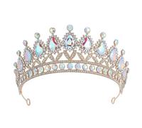 XFSRG Sparkling Rhinestone Tiara Women's Elegance and Luxury Princess Crown Suitable for Parties Birthdays Banquet, taglia unica, Alloy, Zirconium