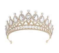 XFSRG Sparkling Rhinestone Tiara Women's Elegance and Luxury Princess Crown Suitable for Parties Birthdays Banquet, taglia unica, Alloy, Zirconium