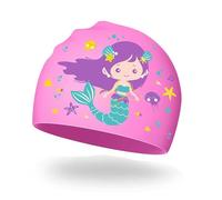 XFSRG Swimming Cap Children's Mermaid Design Swimming Cap Girls Waterproof Swimming Cap Children for Swimming & Bathing Swimming Cap Women's Silicone Swimming Cap for Pool and Beach