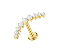 XFSRG Threaded Ear Piercing Titanium G23 Conch Earring Cartilage Helix Piercings Studs Hypoallergenic for Women, Titanium