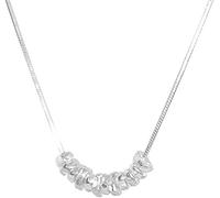 XFSRG Women's Alloy Necklace Elegant and Modern Design Jewellery Women's Birthday Gift Silver Chain for All Occasions
