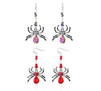 XFSRG Women's Earrings Spider and Bat Costume Jewellery Gothic Fashion Accessories for Party and Halloween, Eine Grösse, Cromo, Agate