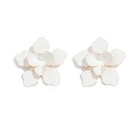 XFSRG Women's Earrings with 3D Flower Extravaguant Floral Design with Enamel Drop Earring Statement Lightweight Jewellery for Everyday Use, Iron