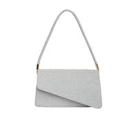 XFSRG Women's Elegant Polyester Summer Handbag for Evening Wedding (Silver)