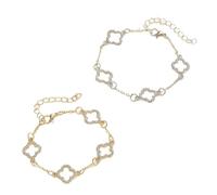 XFSRG Women's Girl's Fashion Charm Bracelet Silver Gold Jewellery Women's Elegant and Refined for All Occasions