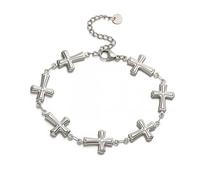 XFSRG Women's Girl's Gold Cross Bracelet Elegant Jewellery Fashion Bracelet Personalised Women for All Occasions