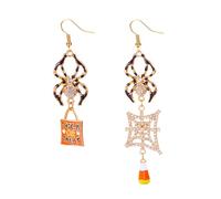 XFSRG Women's Halloween Fantasy Pumpkin Ghost Earrings Stainless Steel Jewellery for Party and Evening, 3, Cromo, Agate