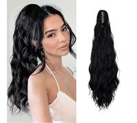 XFSRG Women's Natural Hair Extension Ponytail with Clip Big Wave Fashion Elegant for Daily Party Evening