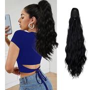 XFSRG Women's Natural Hair Extension Ponytail with Clip Big Wave Fashion Elegant for Daily Party Evening