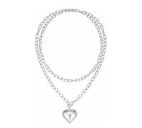 XFSRG Women's Necklace Gold Heart Elegant Fashion Jewellery Choker for Any Occasion, Eine Grösse, Chrome, Achat