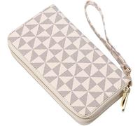XFSRG Women's Purse in Long Format Wallet with Windmill Print Purse with Zip and Press Stud and Many Compartments in Very Beautiful for Women Girls, White, 主义