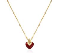 XFSRG Women's Red Heart Alloy Necklace Elegant Birthday Gift Women's Gold Chain for All Occasions