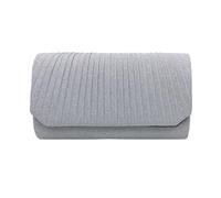 XFSRG Women's Shiny Silver Elegant Evening Bag Shoulder Bag Chic Handbag for Wedding and Parties, Silver