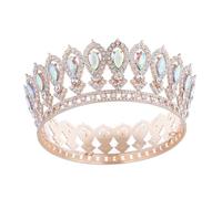 XFSRG Women's Sparkling Crystal Tiara Crown Princess Luxurious Suitable for Dinner Wedding Date, taglia unica, Alloy, Rhinestone