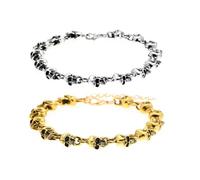 XFSRG Women's Stainless Steel Bracelet Skull Design Elegant Bracelet Girl Fashion Punk Jewellery For All Occasions