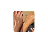 XFSRG Women's Stainless Steel Elegant Bracelet Ring with Crystals - Fashion Jewellery for All Occasions