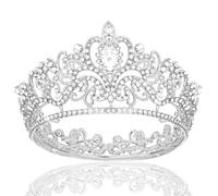 XFSRG Women's Tiara with Luxury Crystals Lightweight Sparkly Rhinestone Crown Suitable for Birthday Party Wedding, taglia unica, Alloy, Rhinestone